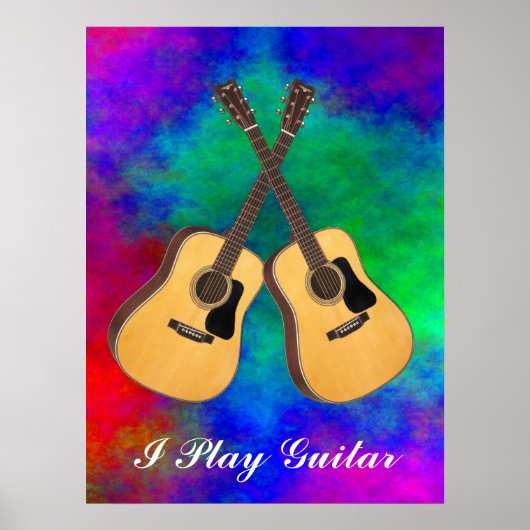 GEKROSEERDE GUITARS-POSTERS POSTER (Voorkant)