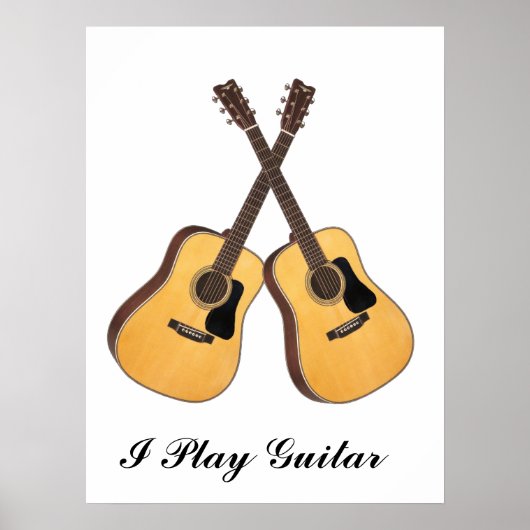 GEKROSEERDE GUITARS-POSTERS POSTER (Voorkant)