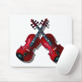 GEKROSEERDE RED VIOLINS - MOUSEPAD MUISMAT (Met muis)