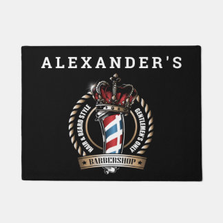 Gekruid Barber Pole Logo personaliseren Deurmat