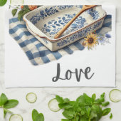 Gekruid met liefde-bloemenboerderij handdoek - the (Gevouwen)