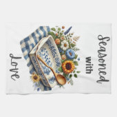 Gekruid met liefde-bloemenboerderij handdoek - the (Horizontaal)