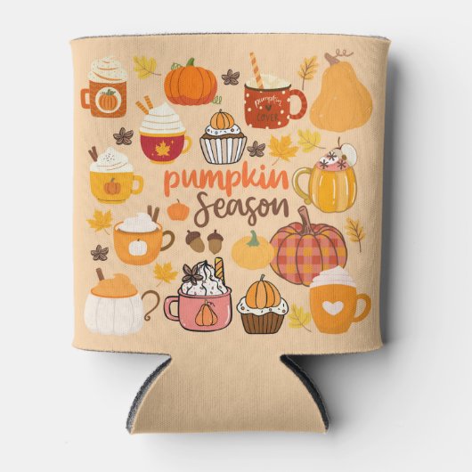 gekruid pompoenseizoen blikjeskoeler (Voorkant)