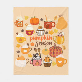 gekruid pompoenseizoen fleece deken