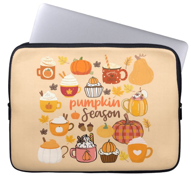 gekruid pompoenseizoen laptop sleeve (Voorkant)