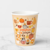gekruid pompoenseizoen papieren bekers (Achterkant)