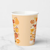 gekruid pompoenseizoen papieren bekers (Links)