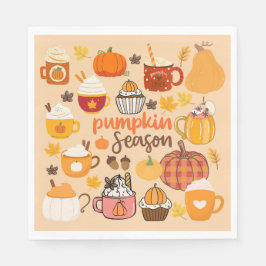 gekruid pompoenseizoen servet