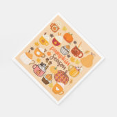 gekruid pompoenseizoen servet (Hoek)