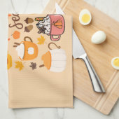 gekruid pompoenseizoen theedoek (Quarter Fold)