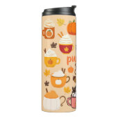 gekruid pompoenseizoen thermosbeker (Gedraaid links)