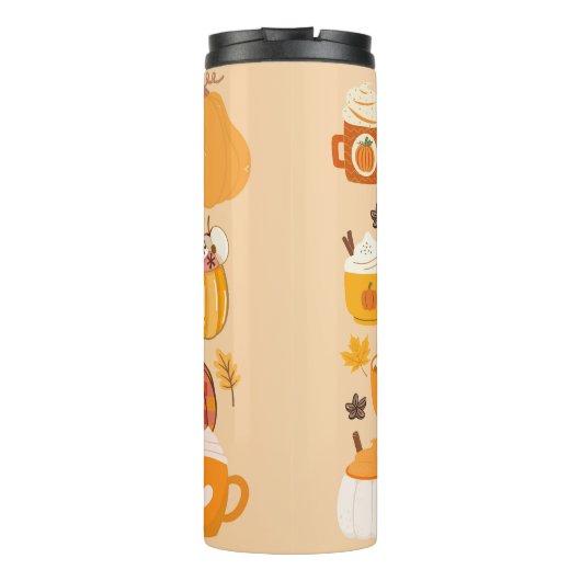 gekruid pompoenseizoen thermosbeker (Achterkant)