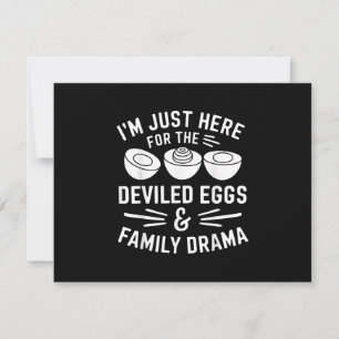 Gekruide eieren Familie drama Grappig Foodie Gesch Bedankkaart