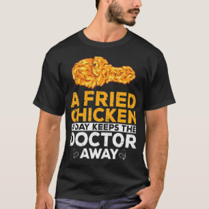 Gekruide Kip Crispy Grappige Voedselverslaafde Lev T-shirt