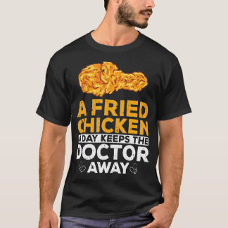 Gekruide Kip Crispy Grappige Voedselverslaafde Lev T-shirt