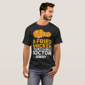 Gekruide Kip Crispy Grappige Voedselverslaafde Lev T-shirt (Voorkant volledig)