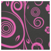 gekruide roze bloemige stof (Close Up)