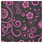 gekruide roze bloemige stof (Swatch)