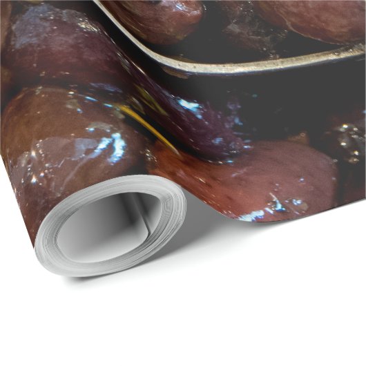 Gekruide zwarte en groene olijven cadeaupapier (Rol Hoek)