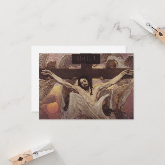 Gekruisigde Christus Kaart (Voorkant / Achterkant in situ)