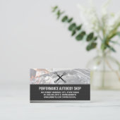 Gekruist moersleutel Logo | Mechanische diensten Visitekaartje (Staand voorkant)