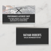 Gekruist moersleutel Logo | Mechanische diensten Visitekaartje (Voorkant / Achterkant)