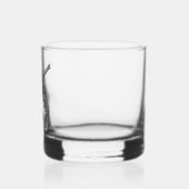 Gekruist pistoolmonogram whisky glas (Links)
