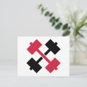 Gekruiste Barbells Briefkaart (Staand voorkant)