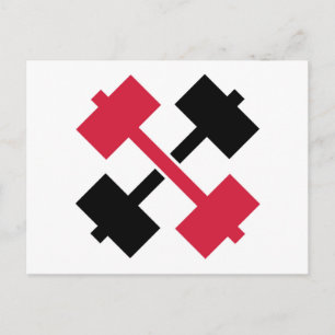 Gekruiste Barbells Briefkaart