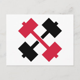 Gekruiste Barbells Briefkaart