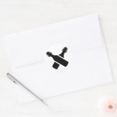gekruiste bierflessen ronde sticker (Envelop)