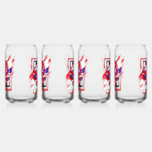 Gekruiste bloem blikvorm glas (Rechts)