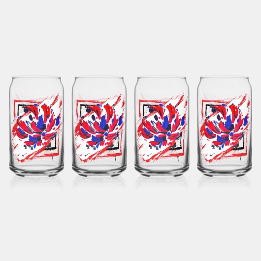 Gekruiste bloem blikvorm glas (Voorkant)