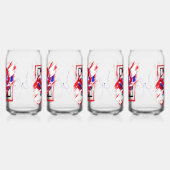 Gekruiste bloem blikvorm glas (Links)