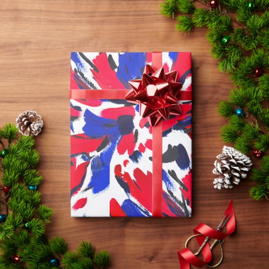 Gekruiste bloem cadeaupapier (Feestdagen Geschenken)