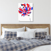 Gekruiste bloem canvas afdruk (Insitu (Slaapkamer))