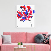 Gekruiste bloem canvas afdruk (Insitu (Woonkamer))