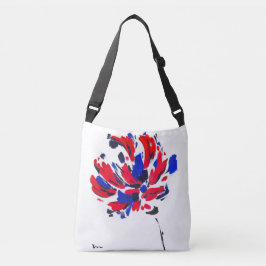 Gekruiste bloem crossbody tas
