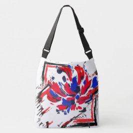Gekruiste bloem crossbody tas