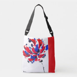 Gekruiste bloem crossbody tas