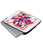 Gekruiste bloem laptop sleeve (Voorkant onderkant)