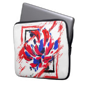 Gekruiste bloem laptop sleeve (Voorkant Links)