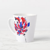 Gekruiste bloem latte mok (Linkerhoek)