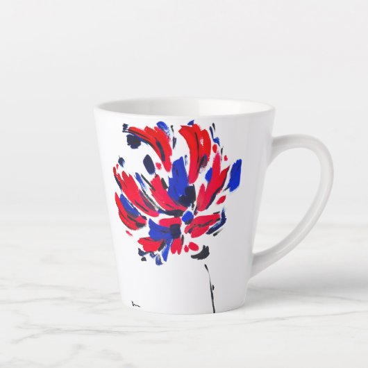 Gekruiste bloem latte mok (Rechts)