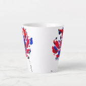 Gekruiste bloem latte mok (Voorkant)