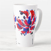 Gekruiste bloem latte mok (Rechterhoek)