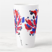 Gekruiste bloem latte mok (Voorkant)