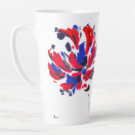 Gekruiste bloem latte mok
