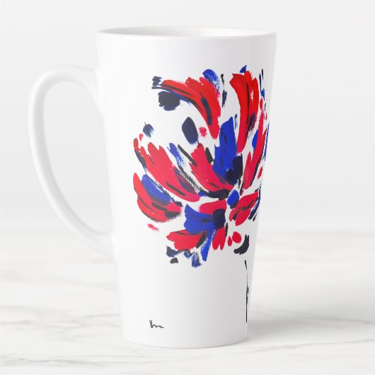 Gekruiste bloem latte mok (Links)