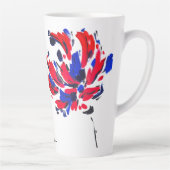 Gekruiste bloem latte mok (Rechts)